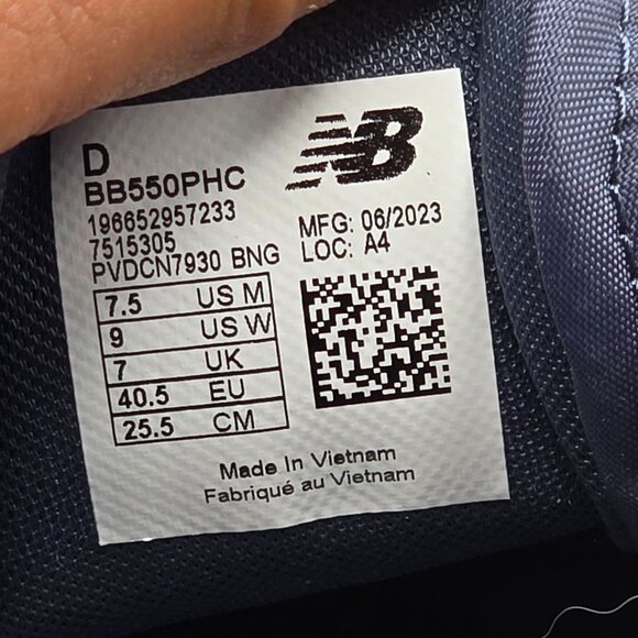 New Balance 550 Mens Size 7.5 Vintage Indigo Blue Sneaker Shoes Casual Walking - Picture 7 of 13